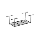 Rack di stoccaggio a soffitto per garage da 91x183 cm con 8 ganci accessori nero