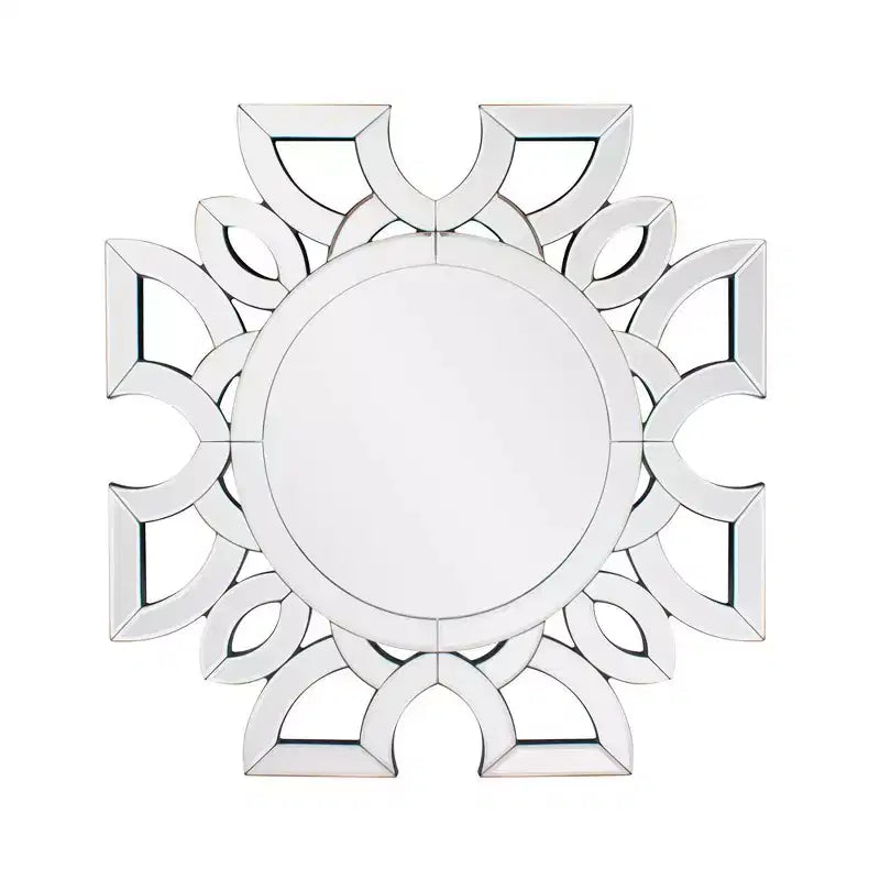 Howard Elliott 19.75"x19.75" Eduina Round Symmetrical Cut Pattern Wall Mirror