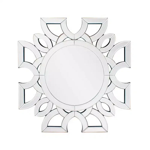 Howard Elliott 19.75"x19.75" Eduina Round Symmetrical Cut Pattern Wall Mirror