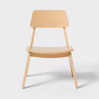 Tavolo e sedie per bambini in legno naturale, set da 2 pezzi