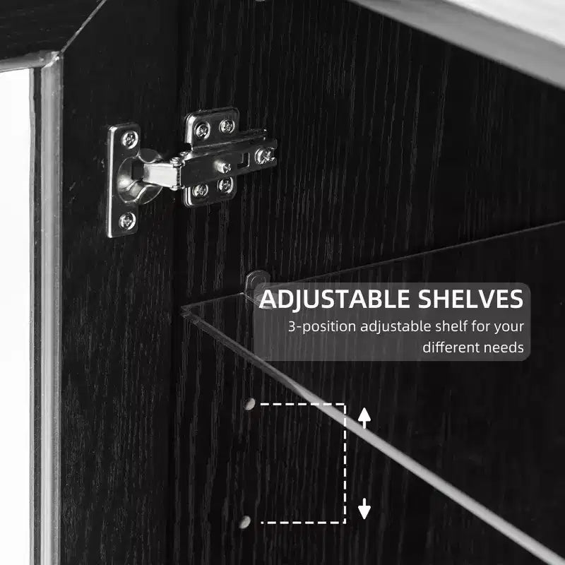 Dispensa da Cucina in Legno con Ripiani Regolabili