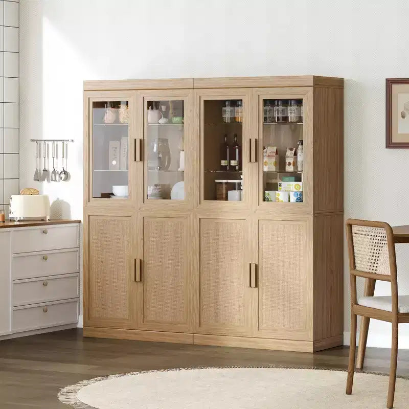Dispensa da Cucina in Legno con Ripiani Regolabili