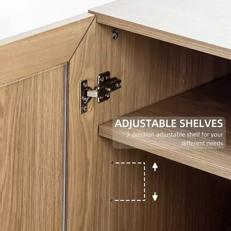 Dispensa da Cucina in Legno con Ripiani Regolabili