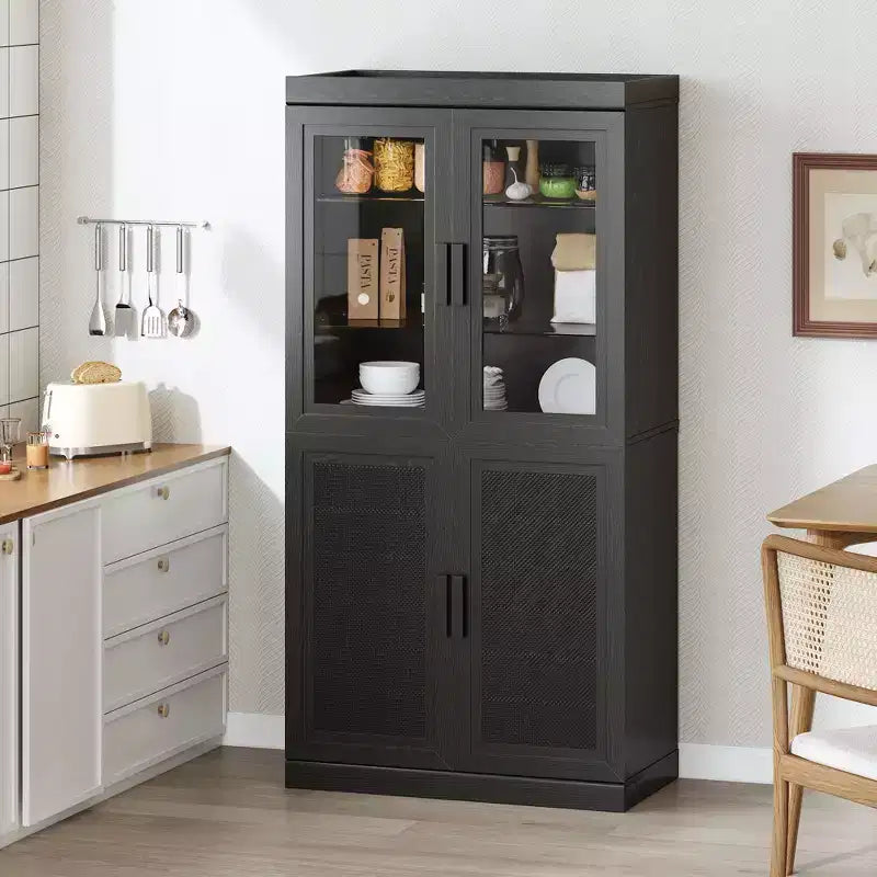 PexFix Wood Kitchen Storage Pantry Cabinet with Adjustable Shelves