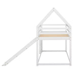 Letto a Castello a Misura di Letto Singolo per Bambini con Scivolo e Scaletta