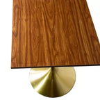 Tavolo da pranzo quadrato ad altezza bar - Piano moderno in MDF con base a piedistallo dorata spazzolata Tavolo ad altezza bancone per cucina, casa e pub