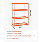 Scaffali di stoccaggio, 2400 libbre, Scaffali da garage resistenti a 4 livelli, Scaffali in metallo regolabili 20 P x 40 L x 60 A per unità di scaffalatura industriale