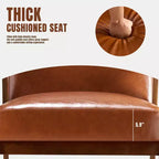 Poltrona accent mid-century moderna - Seduta imbottita spessa 15 cm, poltrona con struttura in legno massello da 136 kg per soggiorno, camera da letto