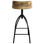 Sgabello industriale girevole regolabile con schienale e diverse opzioni di altezza, 30-35", marrone/nero