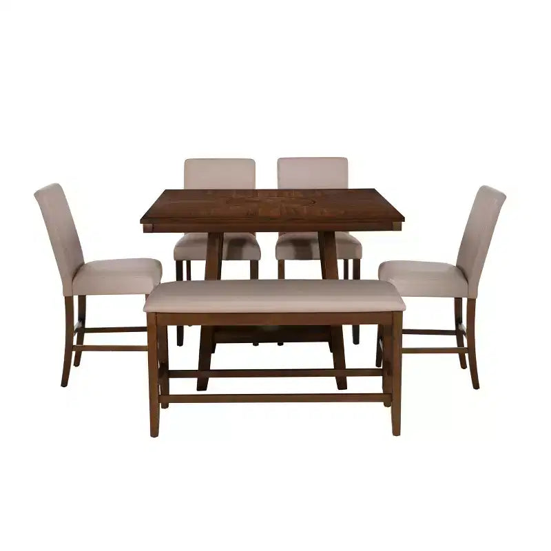Set da pranzo da 6 pezzi altezza bancone Barnes