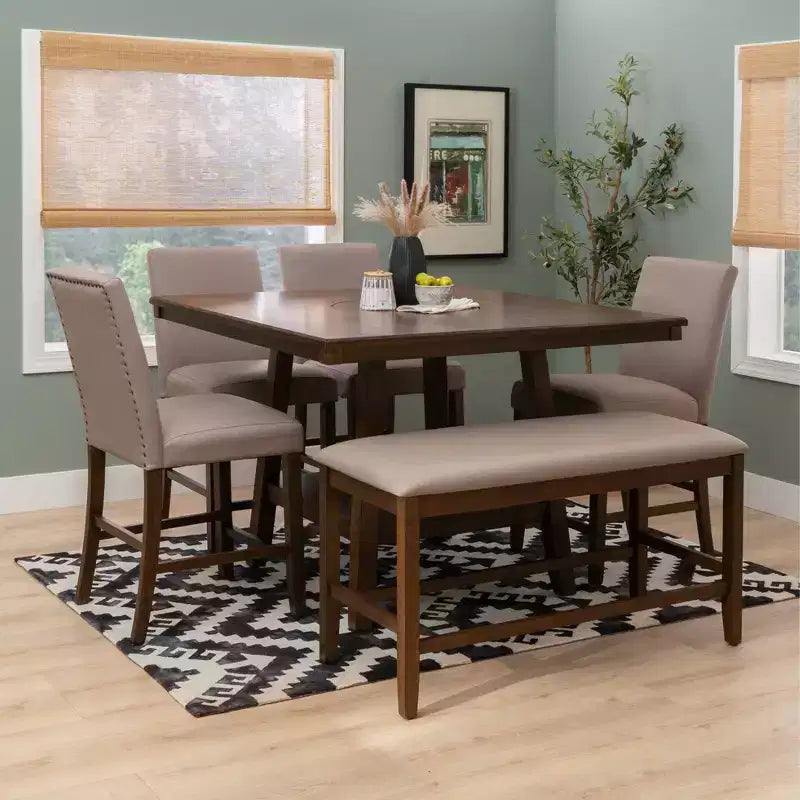 Set da pranzo da 6 pezzi altezza bancone Barnes