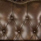 Divanetto tradizionale con borchie decorative marrone