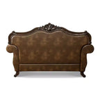 Divanetto tradizionale con borchie decorative marrone