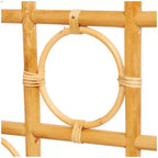 Divisorio a 3 pannelli in rattan intrecciato a mano con design a telaio aperto Marrone: Stile nautico costiero da spiaggia, Nessun assemblaggio richiesto