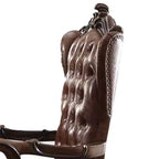 Sedia Versailles da 27" per la Seduta Attiva, Bicolore Marrone Chiaro in PU e Rovere Ciliegio: Ecopelle, Telaio in Metallo, Montaggio senza Attrezzi