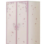 32" Priya II Mobiletto Decorativo Bianco e Viola Chiaro: Struttura in Metallo, Montaggio senza Attrezzi
