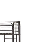 Letto a castello completo Bristol Loft e Letto a castello marrone scuro da 79": struttura in metallo, non necessita di rete a molle