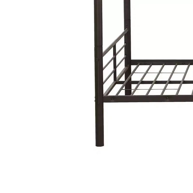 Letto a castello completo Bristol Loft e Letto a castello marrone scuro da 79": struttura in metallo, non necessita di rete a molle