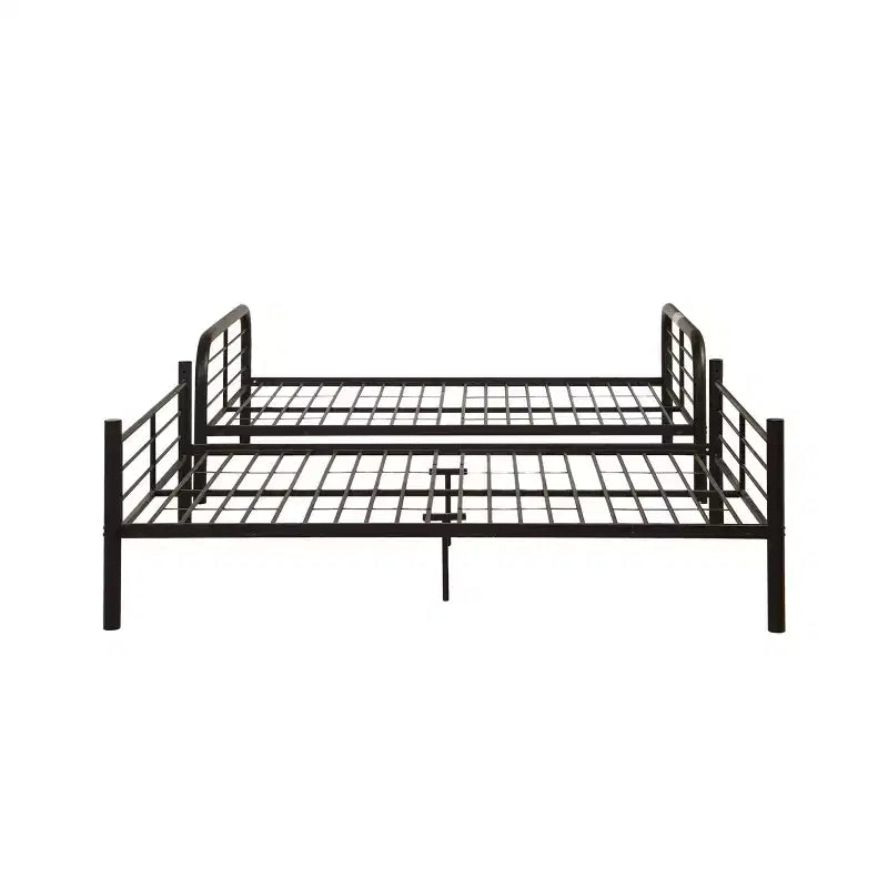 Letto a castello completo Bristol Loft e Letto a castello marrone scuro da 79": struttura in metallo, non necessita di rete a molle