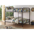 Letto a castello completo Bristol Loft e Letto a castello marrone scuro da 79": struttura in metallo, non necessita di rete a molle