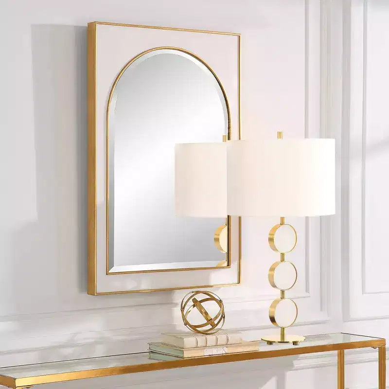 Specchio da parete in foglia oro anticato 25 x 37 1/2
