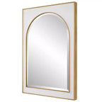 Specchio da parete in foglia oro anticato 25 x 37 1/2