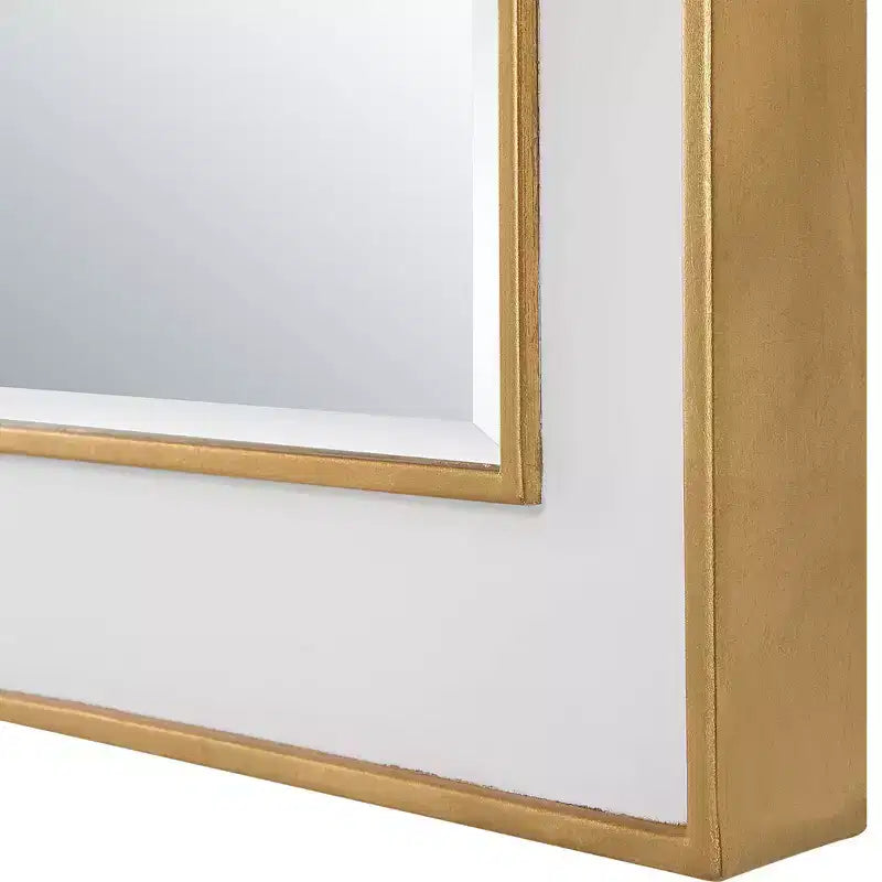 Specchio da parete in foglia oro anticato 25 x 37 1/2