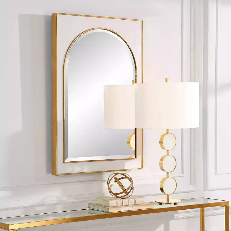 Specchio da parete in foglia oro anticato 25 x 37 1/2