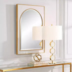 Specchio da parete in foglia oro anticato 25 x 37 1/2