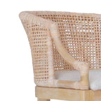 Sgabello da bar alto artigianale in rattan