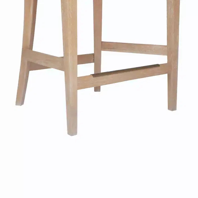 Sgabello da bar alto artigianale in rattan