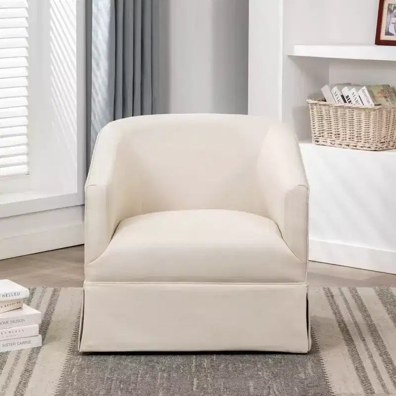 Poltrona accent Elm girevole con gonna