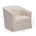Poltrona accent Elm girevole con gonna