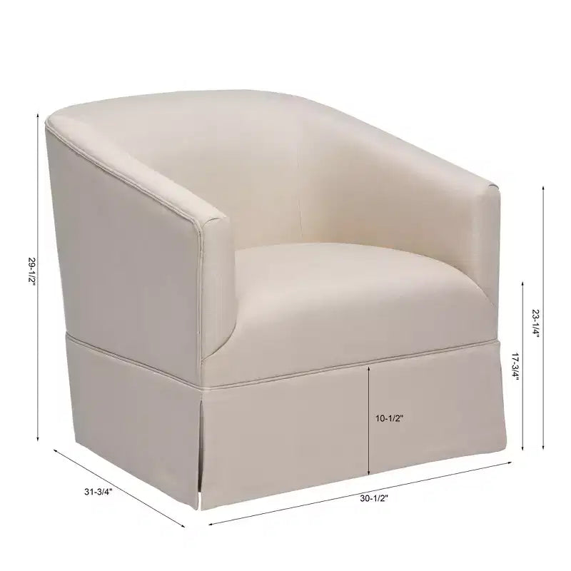 Poltrona accent Elm girevole con gonna