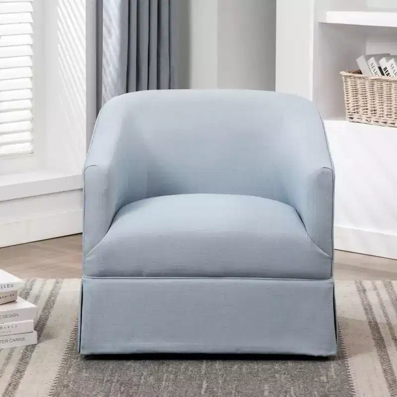 Poltrona accent Elm girevole con gonna
