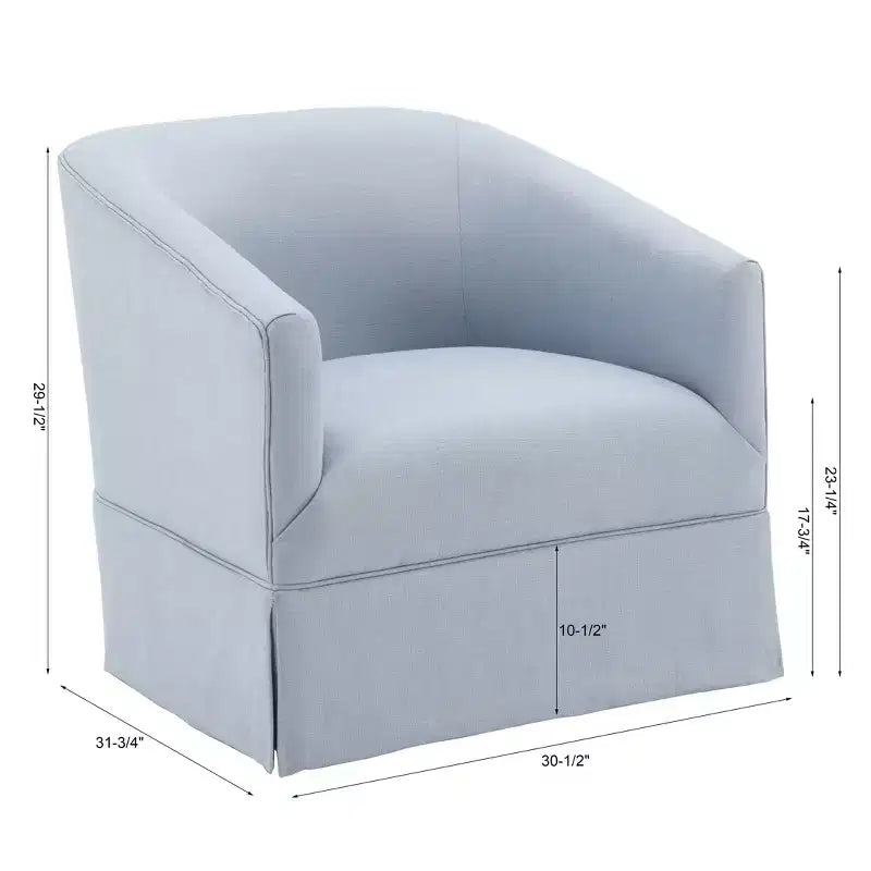 Poltrona accent Elm girevole con gonna