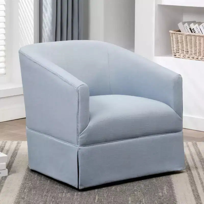 Poltrona accent Elm girevole con gonna