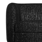 Divanetto curvo in tessuto bouclé Boho con cuscini a molle insacchettate