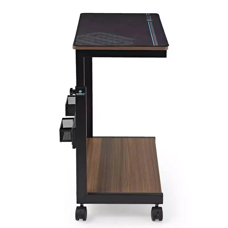 Carrello mobile porta CPU regolabile in altezza con tappetino per mouse