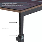 Carrello mobile porta CPU regolabile in altezza con tappetino per mouse