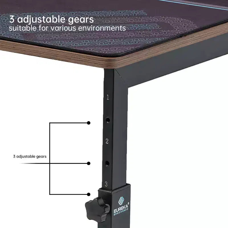 Carrello mobile porta CPU regolabile in altezza con tappetino per mouse