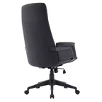 Sedia da Ufficio Ergonomica in Pelle con Schienale Alto Regolabile in Altezza, Girevole e Inclinabile, Braccioli, Sedia da Scrivania Moderna per Ufficio Domestico
