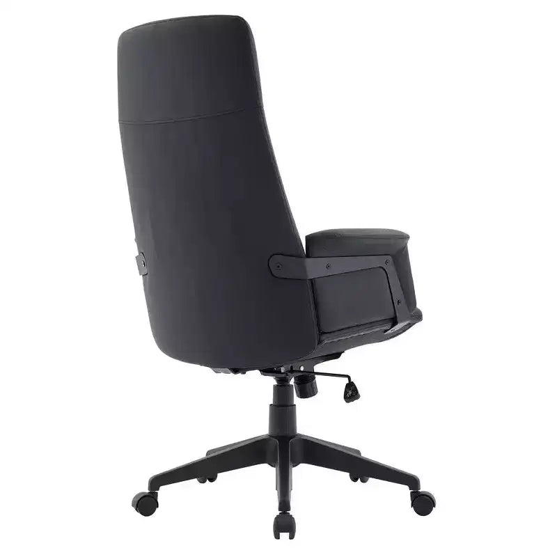 Sedia da Ufficio Ergonomica in Pelle con Schienale Alto Regolabile in Altezza, Girevole e Inclinabile, Braccioli, Sedia da Scrivania Moderna per Ufficio Domestico