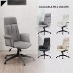 Sedia da Ufficio Ergonomica in Pelle con Schienale Alto Regolabile in Altezza, Girevole e Inclinabile, Braccioli, Sedia da Scrivania Moderna per Ufficio Domestico