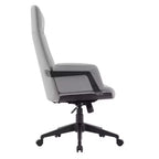 Sedia da Ufficio Ergonomica in Pelle con Schienale Alto Regolabile in Altezza, Girevole e Inclinabile, Braccioli, Sedia da Scrivania Moderna per Ufficio Domestico
