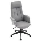 Sedia da Ufficio Ergonomica in Pelle con Schienale Alto Regolabile in Altezza, Girevole e Inclinabile, Braccioli, Sedia da Scrivania Moderna per Ufficio Domestico
