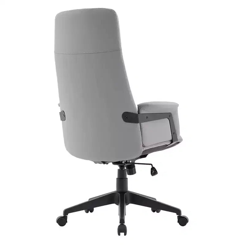 Sedia da Ufficio Ergonomica in Pelle con Schienale Alto Regolabile in Altezza, Girevole e Inclinabile, Braccioli, Sedia da Scrivania Moderna per Ufficio Domestico