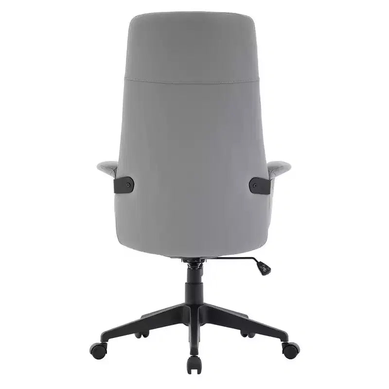 Sedia da Ufficio Ergonomica in Pelle con Schienale Alto Regolabile in Altezza, Girevole e Inclinabile, Braccioli, Sedia da Scrivania Moderna per Ufficio Domestico