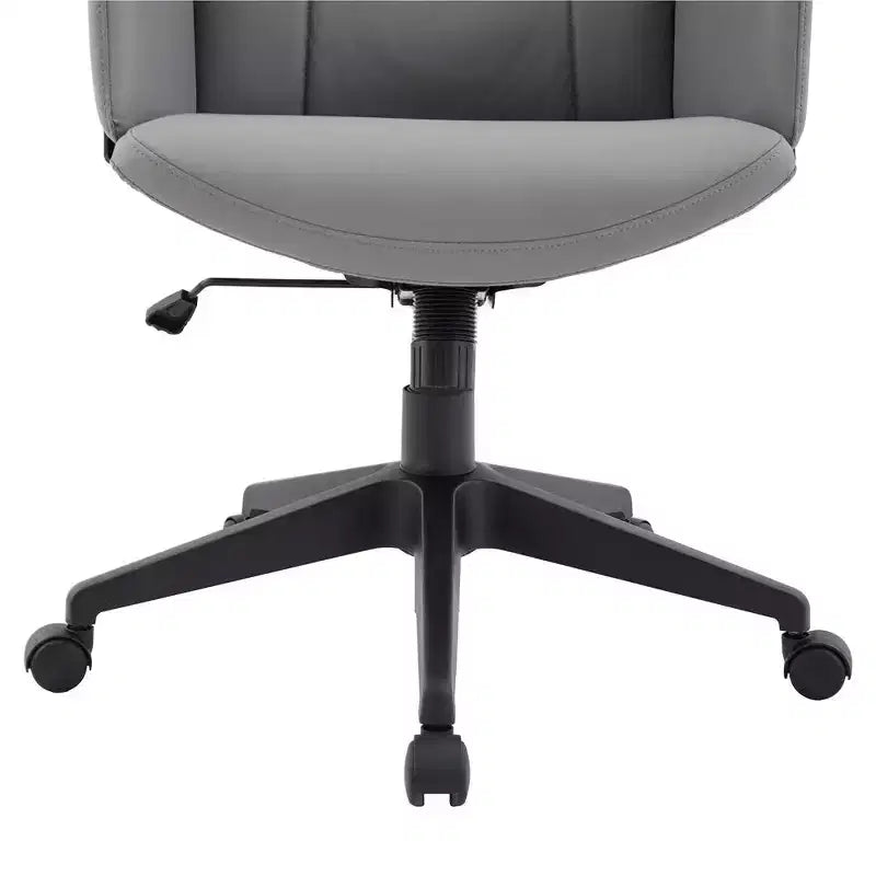 Sedia da Ufficio Ergonomica in Pelle con Schienale Alto Regolabile in Altezza, Girevole e Inclinabile, Braccioli, Sedia da Scrivania Moderna per Ufficio Domestico
