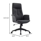 Sedia da Ufficio Ergonomica in Pelle con Schienale Alto Regolabile in Altezza, Girevole e Inclinabile, Braccioli, Sedia da Scrivania Moderna per Ufficio Domestico